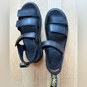 Dr. Martens Black Leather Sandals